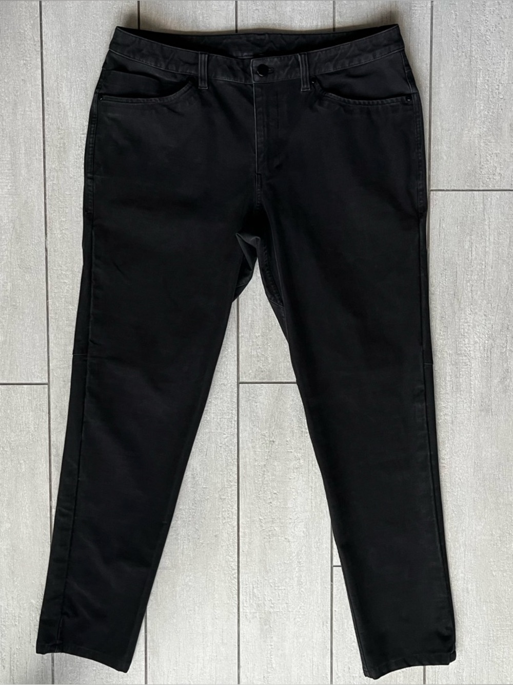 Lululemon ABC Slim Utilitech Pants Mens 34x30 Black Stretch 5 Pocket Jean Active